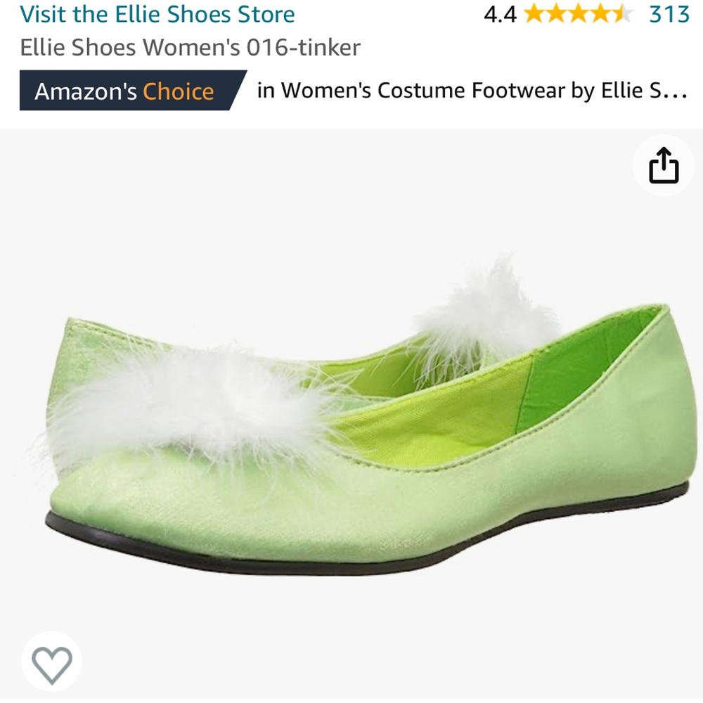 Tinker bell shoes, worn once